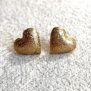 Sparkle Gold heart studs